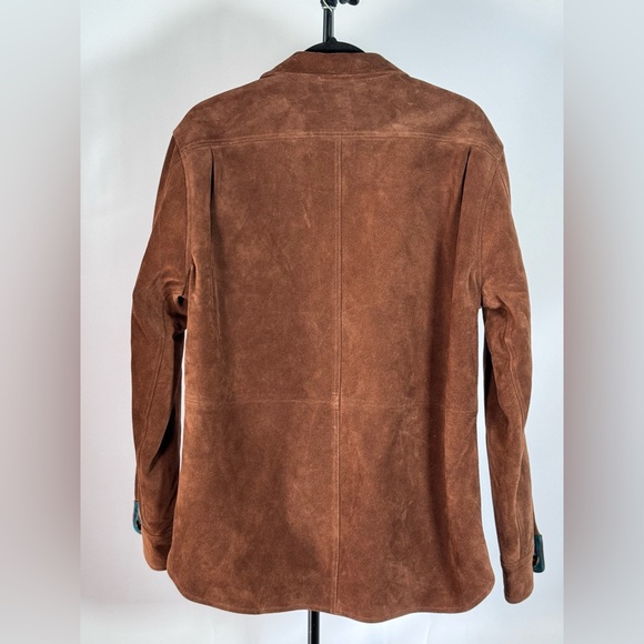 J. Crew Italian Suede Flannel-Lined Work shirt (M) - Picture 5 of 7